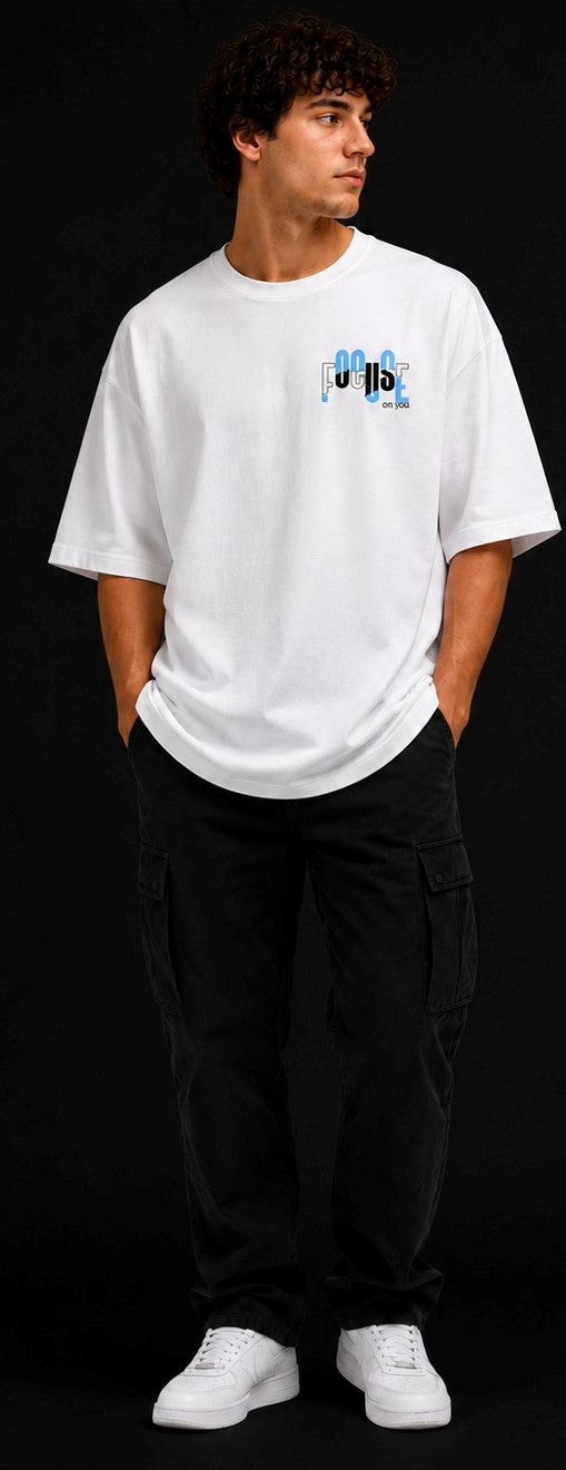Focus Don’t Overthink Oversized T-Shirt – White (LIMITED EDITION)