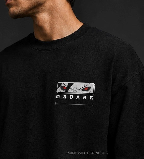 MADARA Anime Eyes Oversized black T-shirt (LIMITED EDITION)